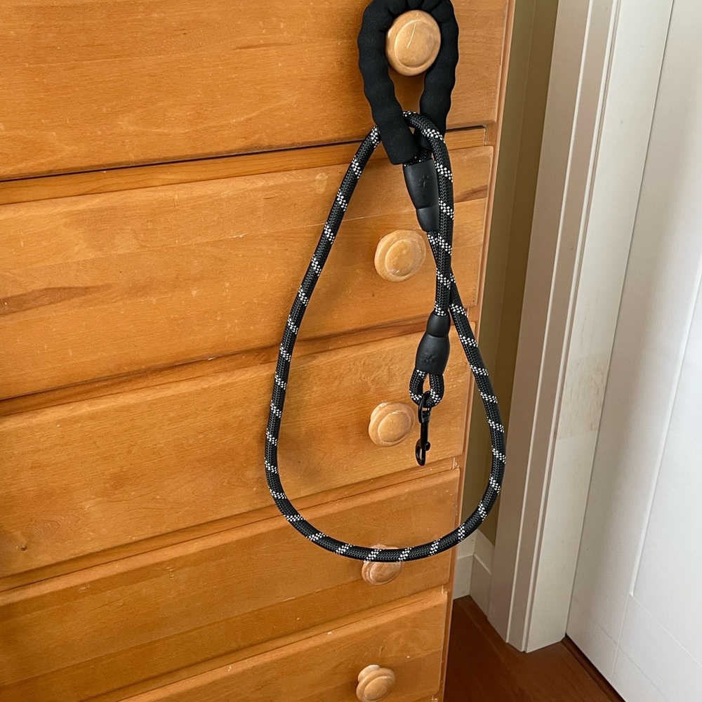 Black and White Dog Leash never used